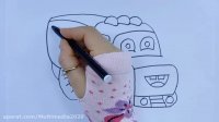 آموزش نقاشی کامیون زیبا _ کامیون نقاشی _ نقاشی آسان برای بچه ها