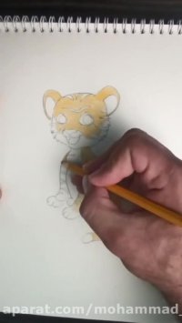 نقاشی از ببر کارتونی