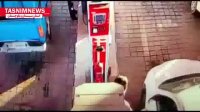 اقدام خطرناک راننده در پمپ بنزین