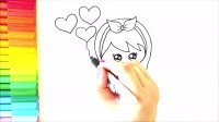 آموزش نقاشی برای کودکان _ نقاشی دختر زیبا و خوشگل