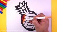 آموزش نقاشی به کودکان - نقاشی آناناس