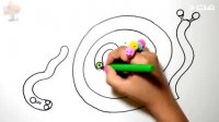 نقاشی پونی کوچولو کودکانه   نقاشی مار رنگی