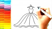 آموزش نقاشی خوشگل لباس عروس